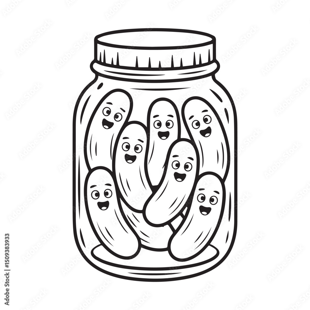 Pickle jar vector Pickle jar vector