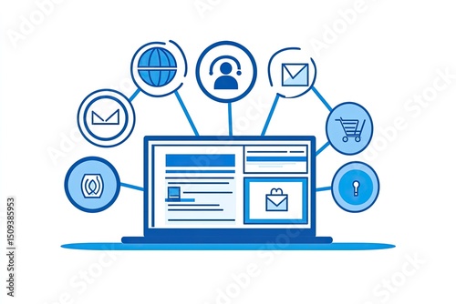 Digital communication and e-commerce platform