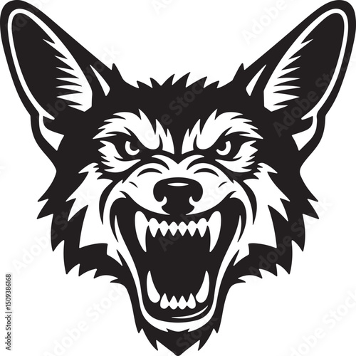 jackal vector head illustration