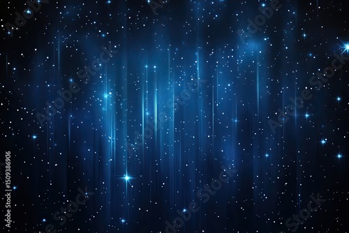 Deep space, glowing celestial streaks