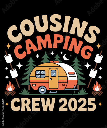Camping Matching For Family Camper Group Cousin Camping Crew