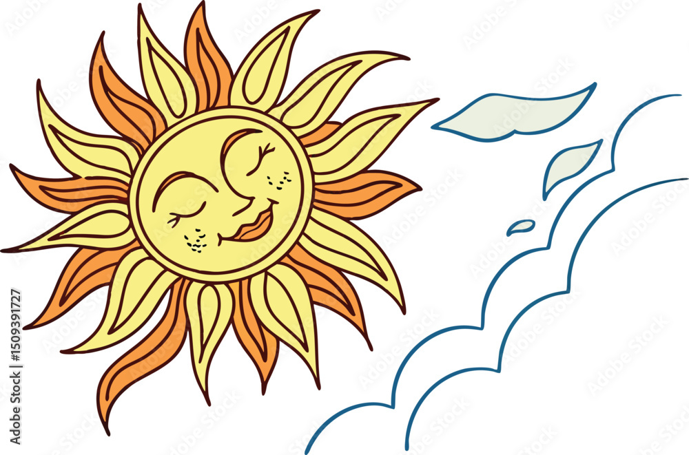 Obraz premium sun and clouds