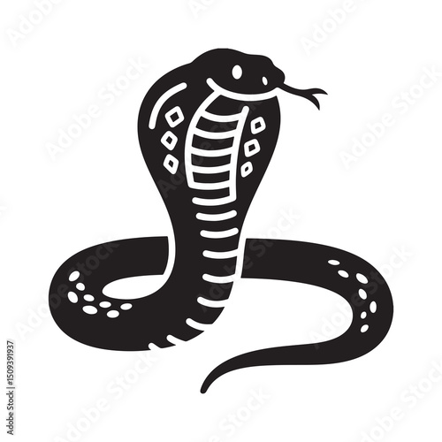 vector illustration of a snake illustration in white backraund