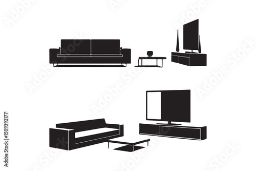 Modern home design elements architectural graphics