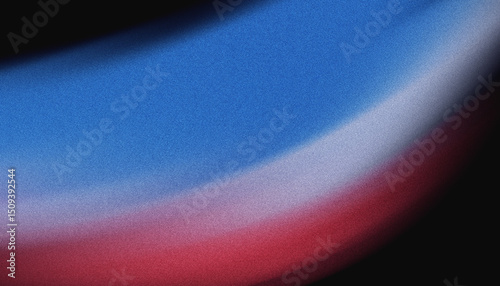 Abstract image with light and grain effect, where blue and red blend with white on black. Versatile for impactful posters and backgrounds.