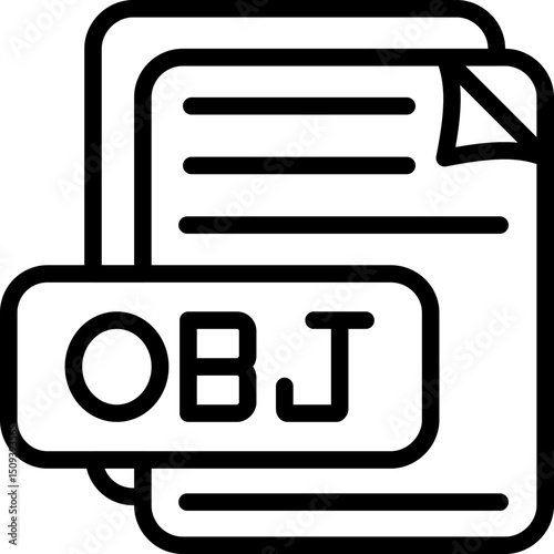 OBJ File Format Icon