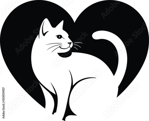 Cat heart svg,cat lover svg bundle