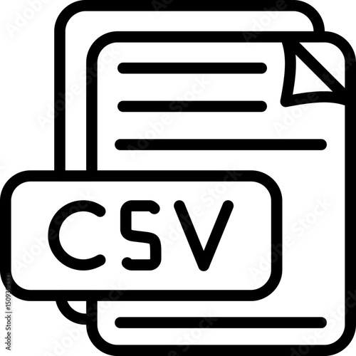 CSV File Format Icon
