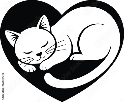Cat heart svg,cat lover svg bundle