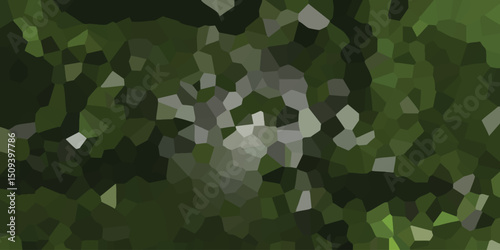 Abstract forest mosaic green tones geometric shapes nature background illustration creative artistic design