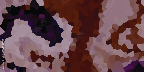 Abstract geometric mosaic pattern in earth tones for background or design element