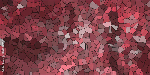 Abstract geometric mosaic pattern in shades of red for creative backgrounds and modern graphic designs with artistic appeal
