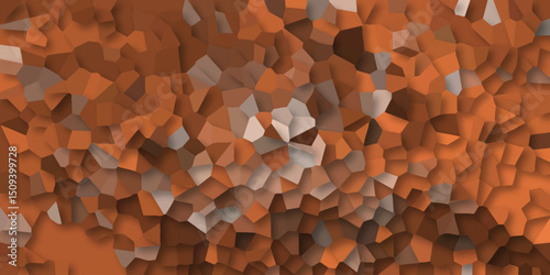Abstract geometric polygonal pattern in earthy tones with textured mosaic appearance for design backgrounds and graphic resource.