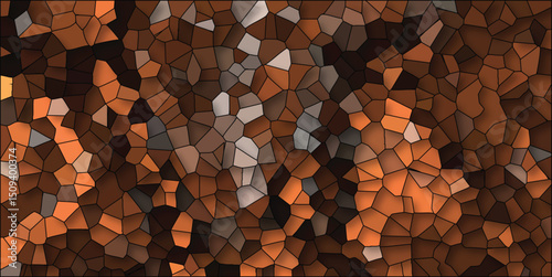 Abstract mosaic background with shades of brown orange and gray suitable for textures and designs