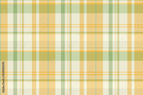 Row vector plaid fabric, india check tartan textile. Napkin texture seamless pattern background in amber and light colors.