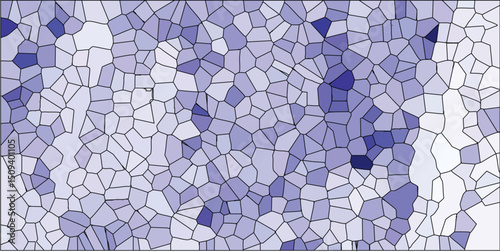 Abstract mosaic pattern with varying shades of blue and interconnected geometric shapes for modern graphic design projects and backgrounds