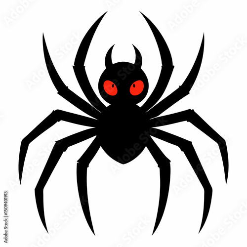 Spider Halloween vector with white background