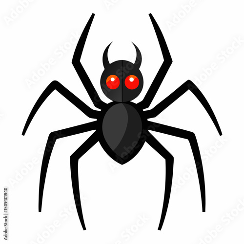 Spider Halloween vector with white background