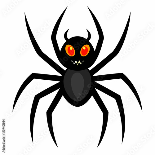 Spider Halloween vector with white background