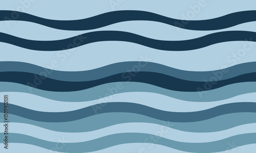 Serene abstract wave pattern in calming blues.  Perfect for backgrounds, website banners, or textile designs. Evokes feelings of peace, tranquility, and the oceans rhythm.
