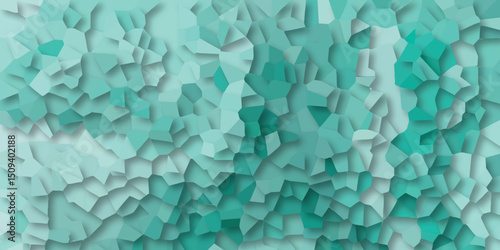 Abstract teal mosaic background with geometric shapes creating a textured pattern suitable for modern designs and digital projects