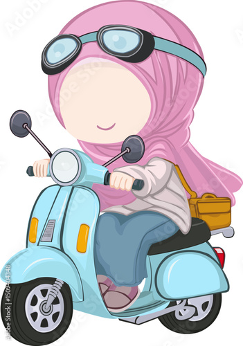 girl on the scooter