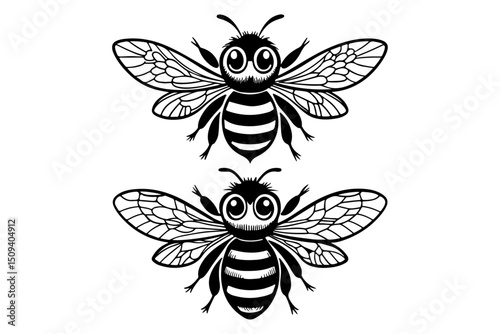  Cartoon Honey Bee Vector Design