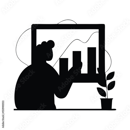 Professional Work Environment Silhouettes for Multi-Purpose Design.