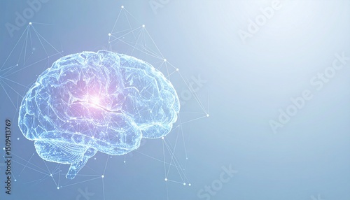 Digital Brain Neural Slide Background