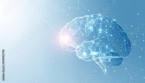Digital Brain Neural Slide Background