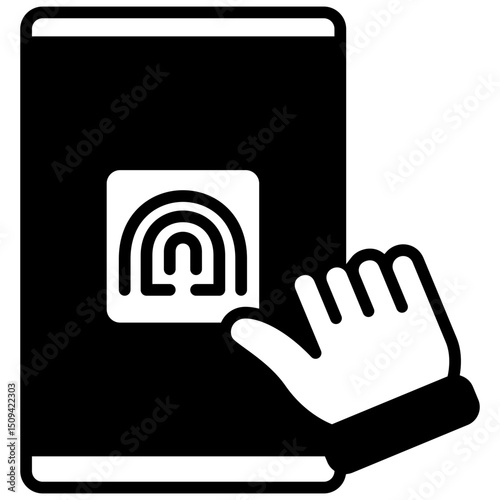 Access Control glyph, mini illustration icon. use for modern concept, print, UI, UX kit, web and app development. Vector related to account management, ecommerce, banking and finance.
