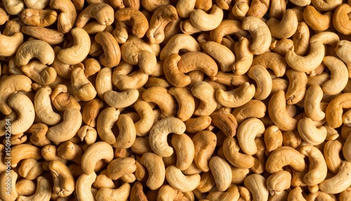 closeup of cashew nuts background
