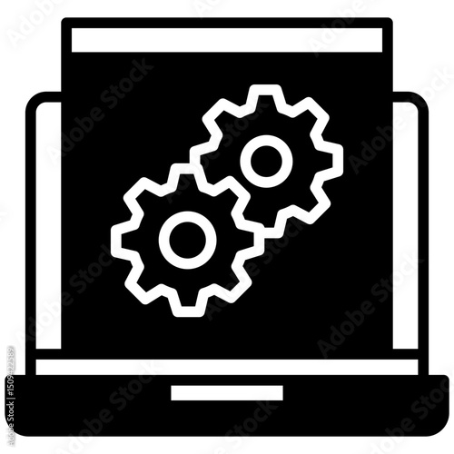 Admin Panel glyph, mini illustration icon. use for modern concept, print, UI, UX kit, web and app development. Vector related to account management, ecommerce, banking and finance.