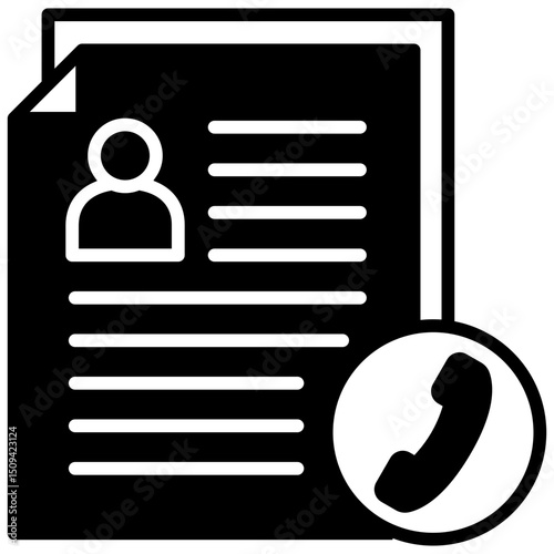 Contact Info glyph, mini illustration icon. use for modern concept, print, UI, UX kit, web and app development. Vector related to account management, ecommerce, banking and finance.