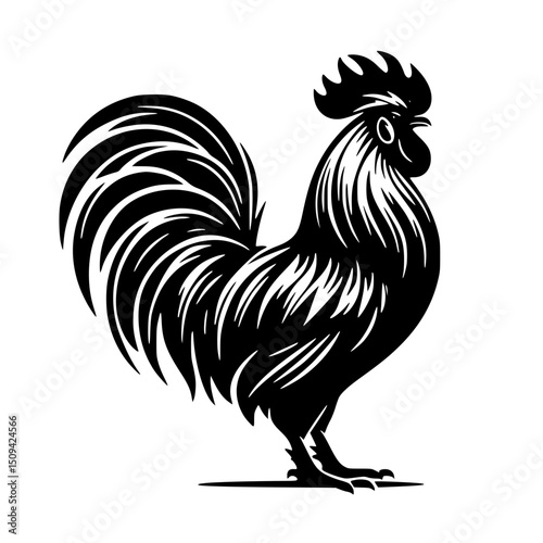 French Rooster National Symbol Clipart SVG
