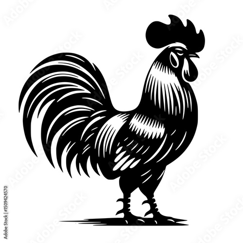 French Rooster National Symbol Clipart SVG
