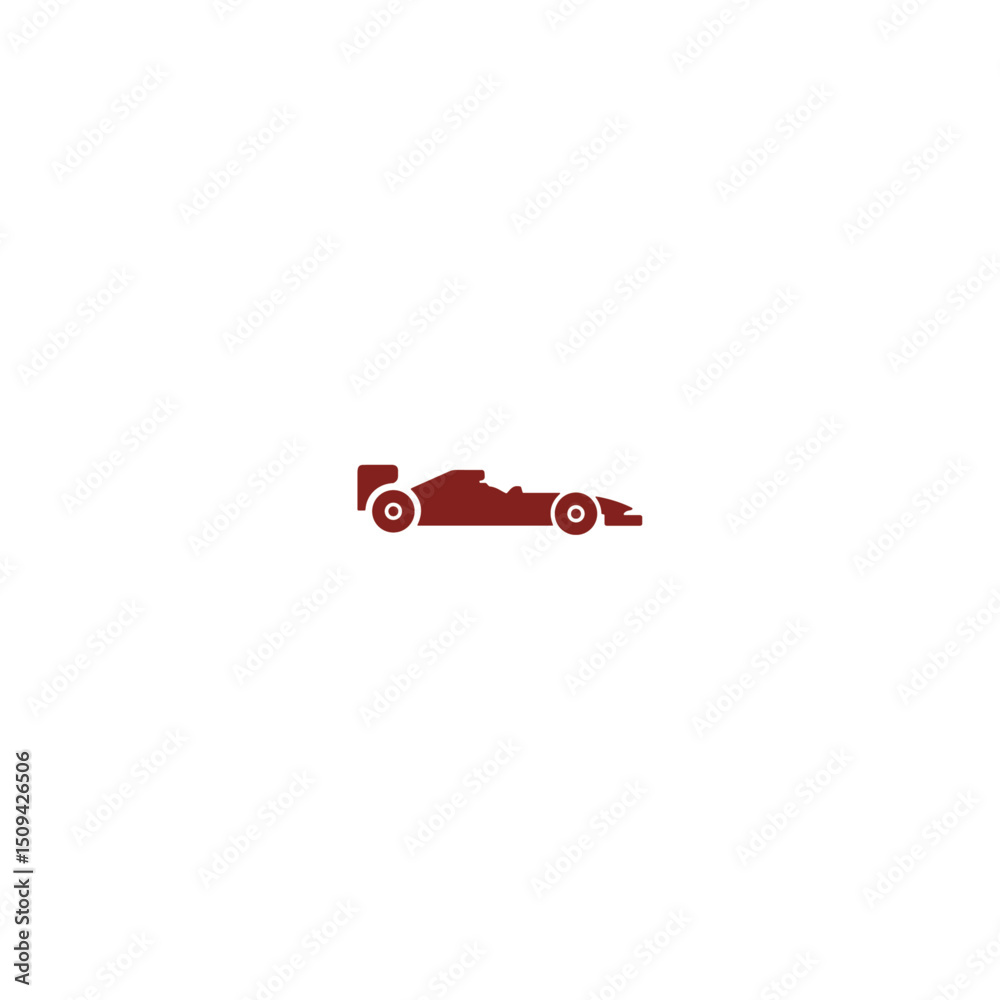 Naklejka premium Racing car icon flat vector design