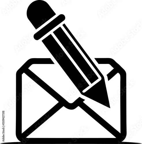  Pen pal vector icon on transparent background