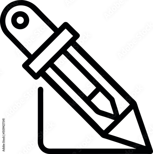  Pen pal outline vector icon on transparent background