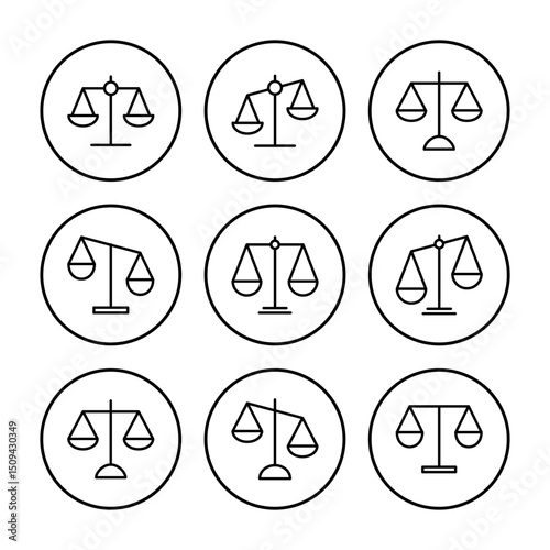 Scales icon vector. Law scale icon. Scales vector icon. Justice