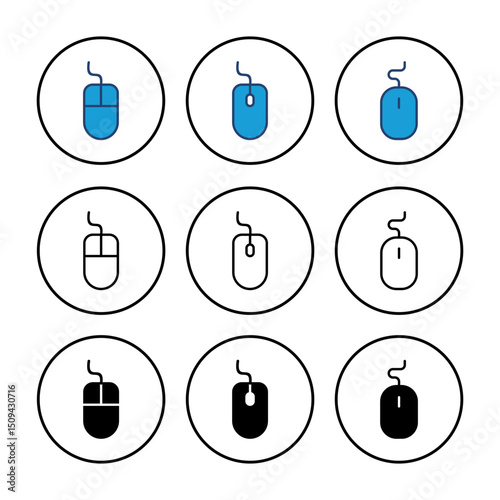 Mouse icon vector. click icon vector. pointer icon vector.