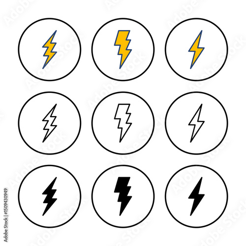 Lightning icon vector. electric icon vector. power icon. energy sign