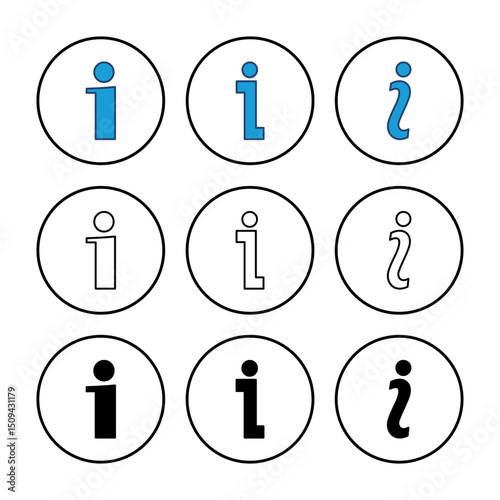 Info sign icon vector. about us icon vector. Faq icon