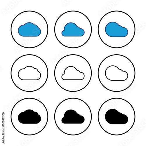 cloud icon vector. cloud vector icon