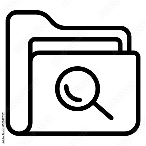 search folder line icon
