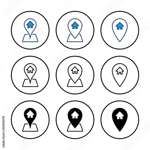 address icon vector. home location icon vector
