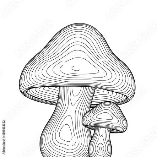vector illustration of a mushroom