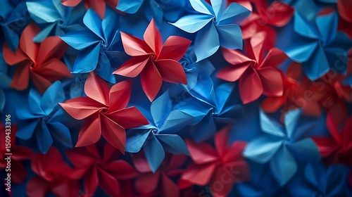 Spinning American flag pinwheels with vibrant stars and stripes design, perfect for Fourth of July yard decorations and patriotic party festivities