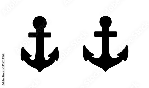 Anchor icon logo design. Anchor sign and symbol. Anchor marine icon.