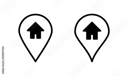 Address icon logo design. home location sign and symbol. pinpoint